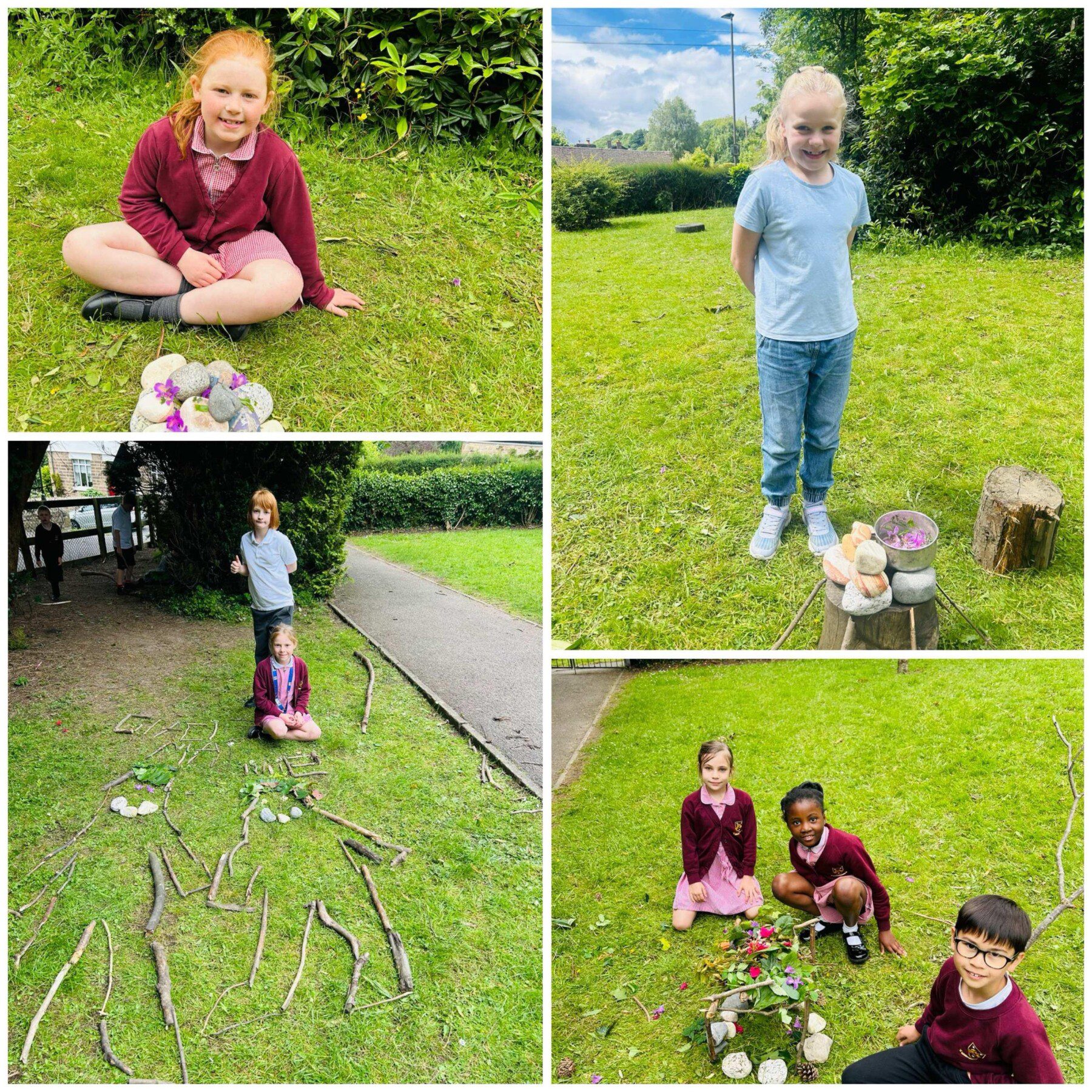 Exploring Sculptures with Andy Goldsworthy at St. Joseph's! St Joseph